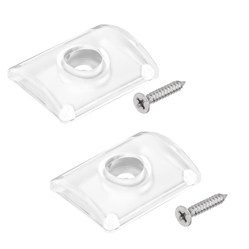 HEBRAR Glass Shower Door Bumpers for Glass Sliding Doors, Wall Jamb Bumper with Screws for Use with Sliding Tub Enclosure Sliding Shower Door Replacement Parts 2pcs - Image 1